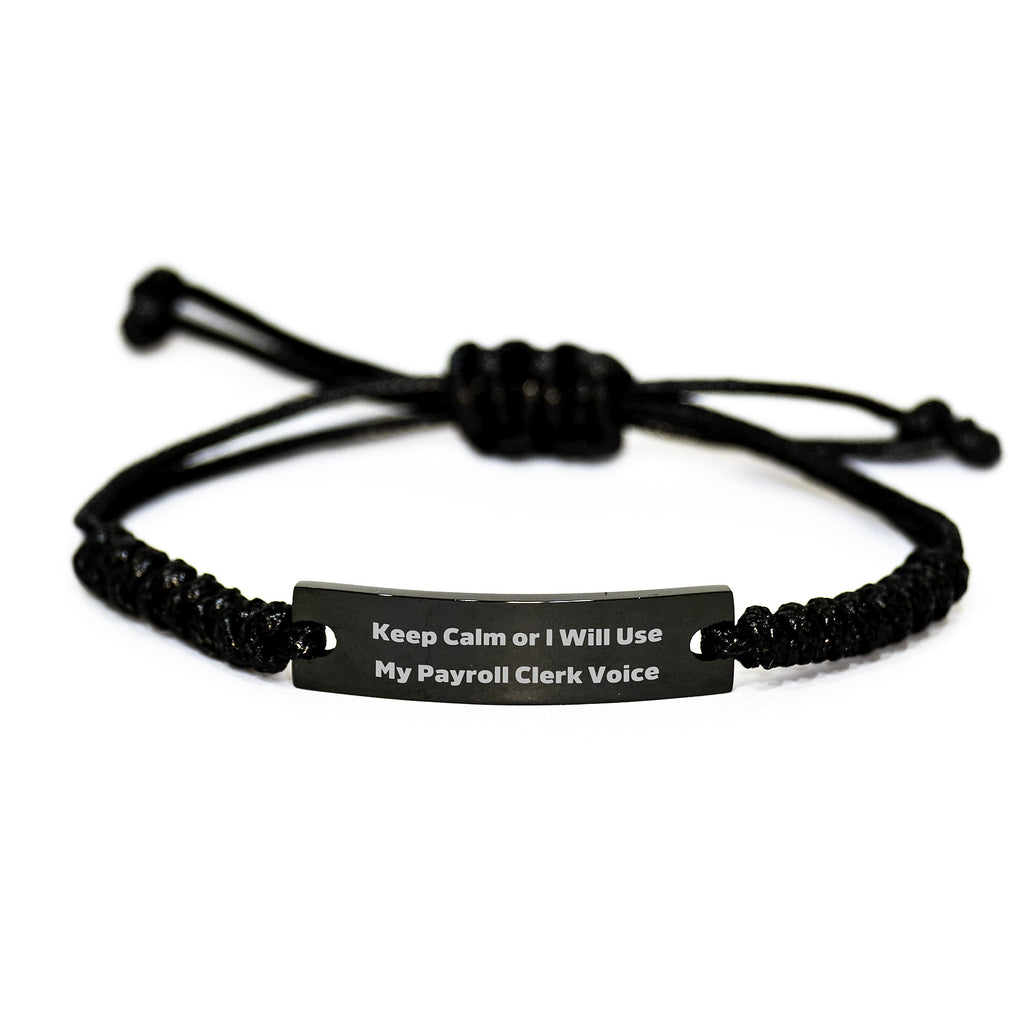 Payroll Clerk Keepsake Rope Bracelet for Him Elegant Birthday Gift - Image 1