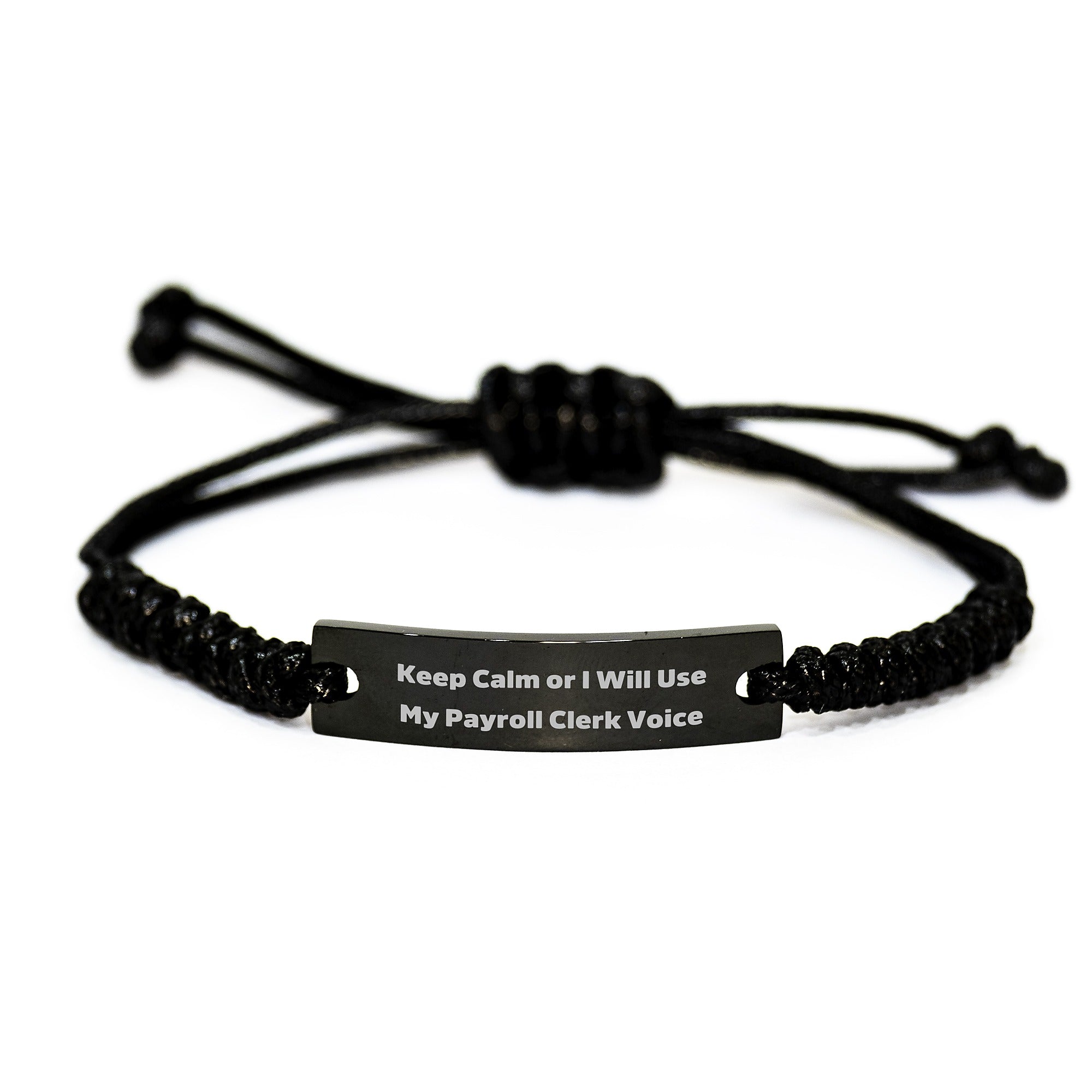 Payroll Clerk Keepsake Rope Bracelet for Him Elegant Birthday Gift - Image 1