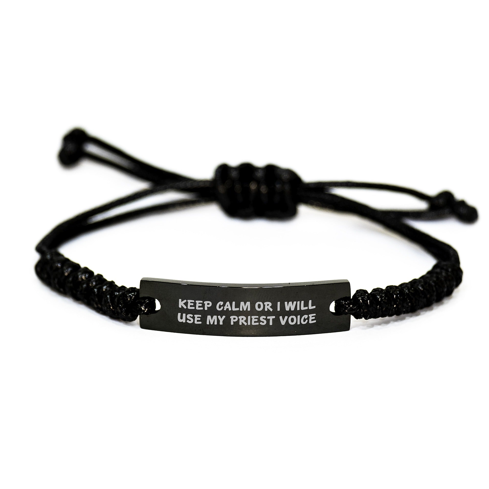 Priest Rope Bracelet Birthday Gift Keep Calm Or I Will Use My Priest - Image 1