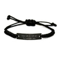 Supervisor Keepsake Black Adjustable Rope Bracelet for Him Birthday Gift - Image 1