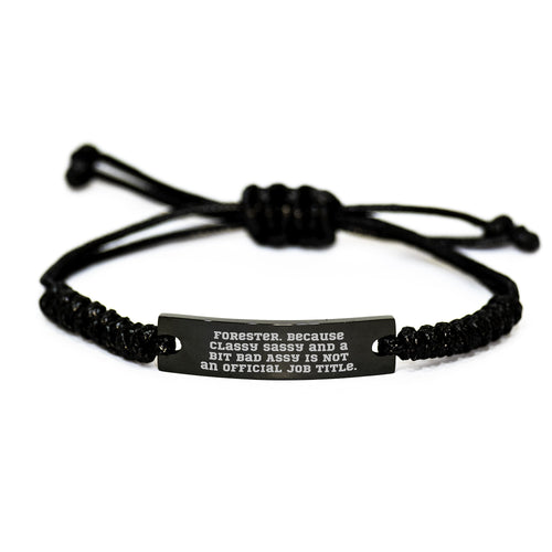 Forester Rope Bracelet Funny Quote Gift for Men Graduation Unique Gifts from Family - Image 1