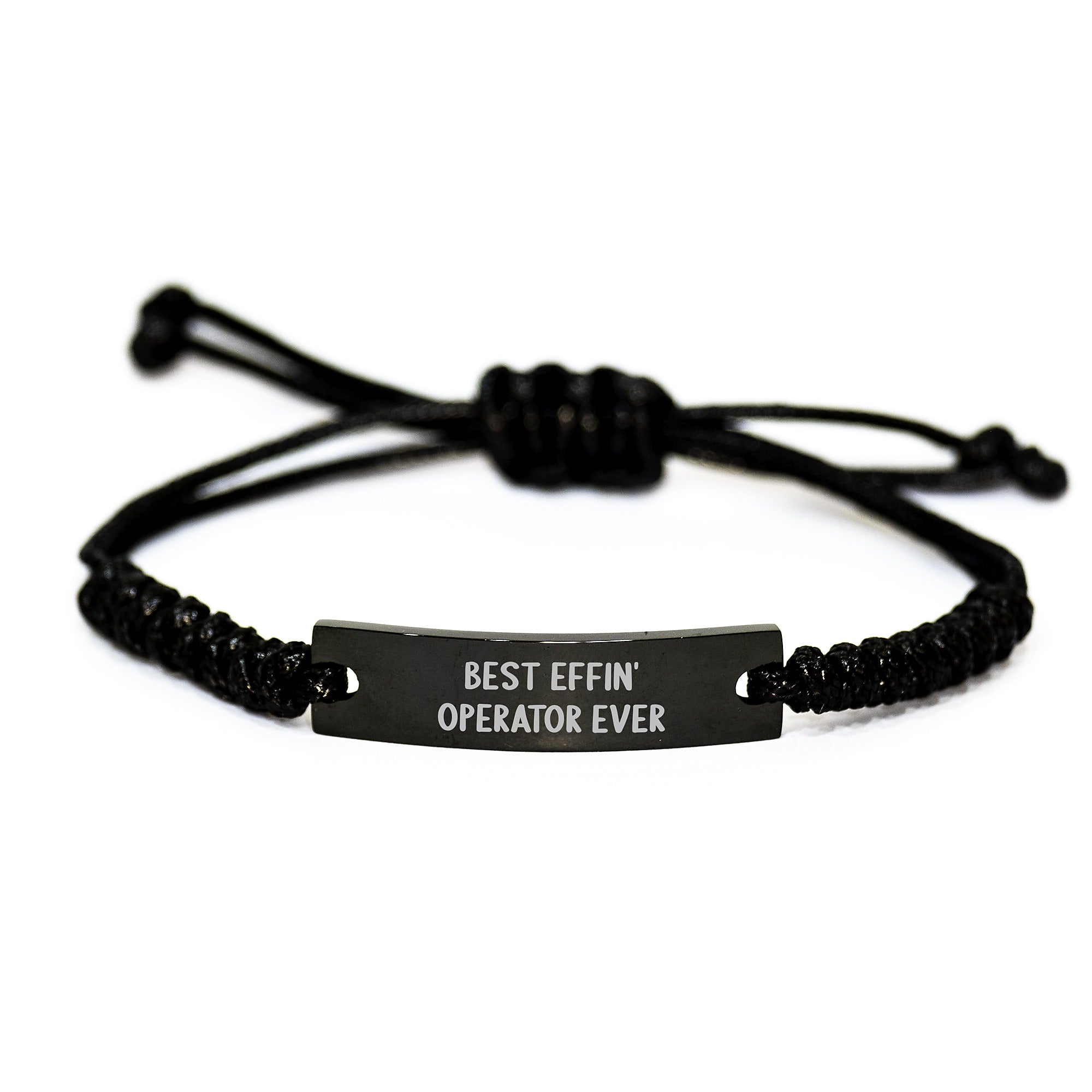 Operator Keepsake Rope Bracelet for Him Black Premium Birthday Gift - Image 1