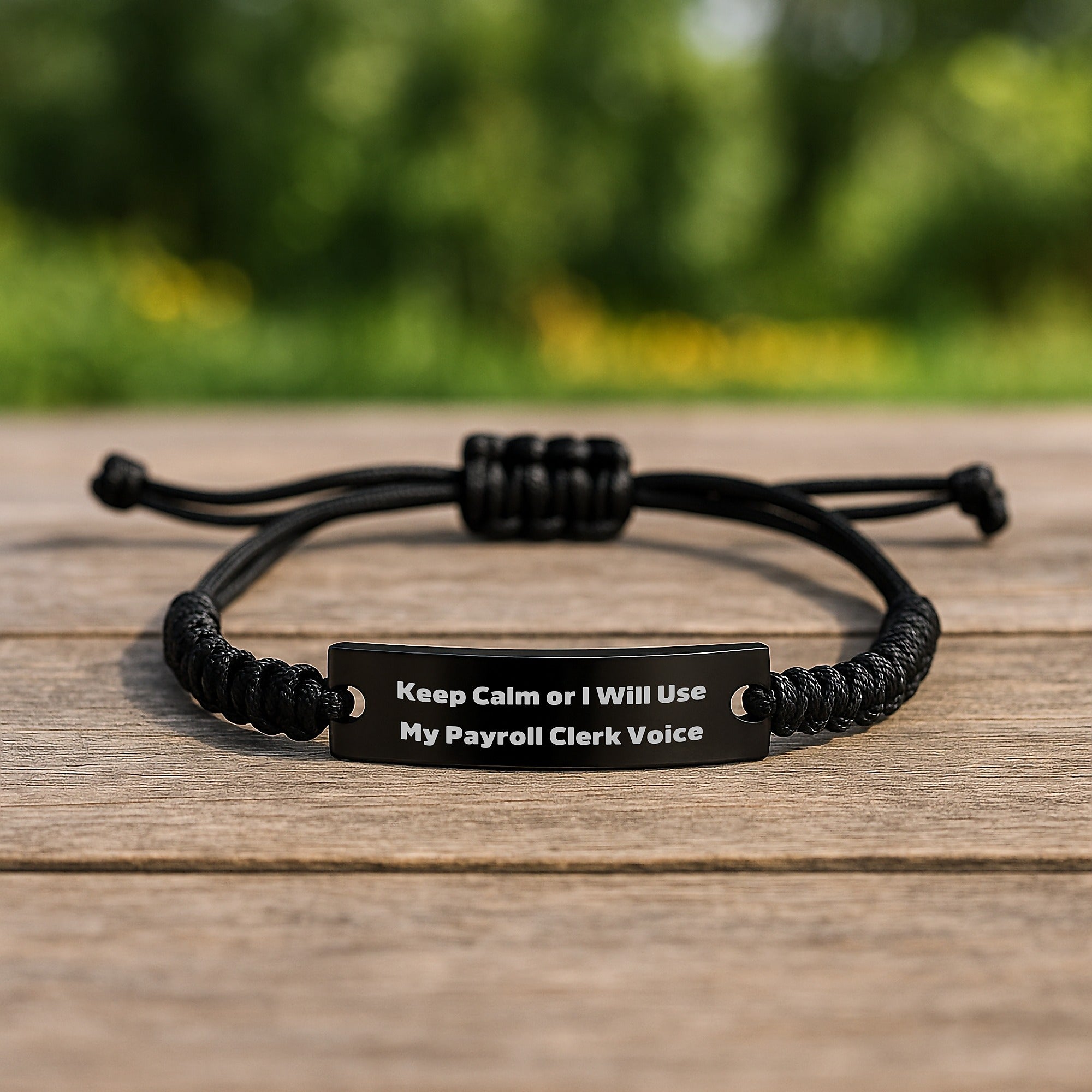 Payroll Clerk Keepsake Rope Bracelet for Him Elegant Birthday Gift - Image 2