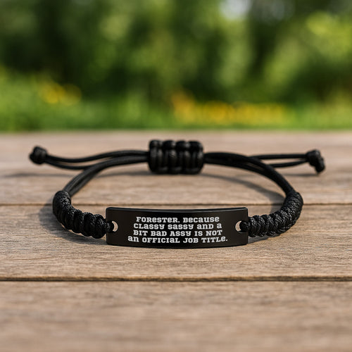 Forester Rope Bracelet Funny Quote Gift for Men Graduation Unique Gifts from Family - Image 2