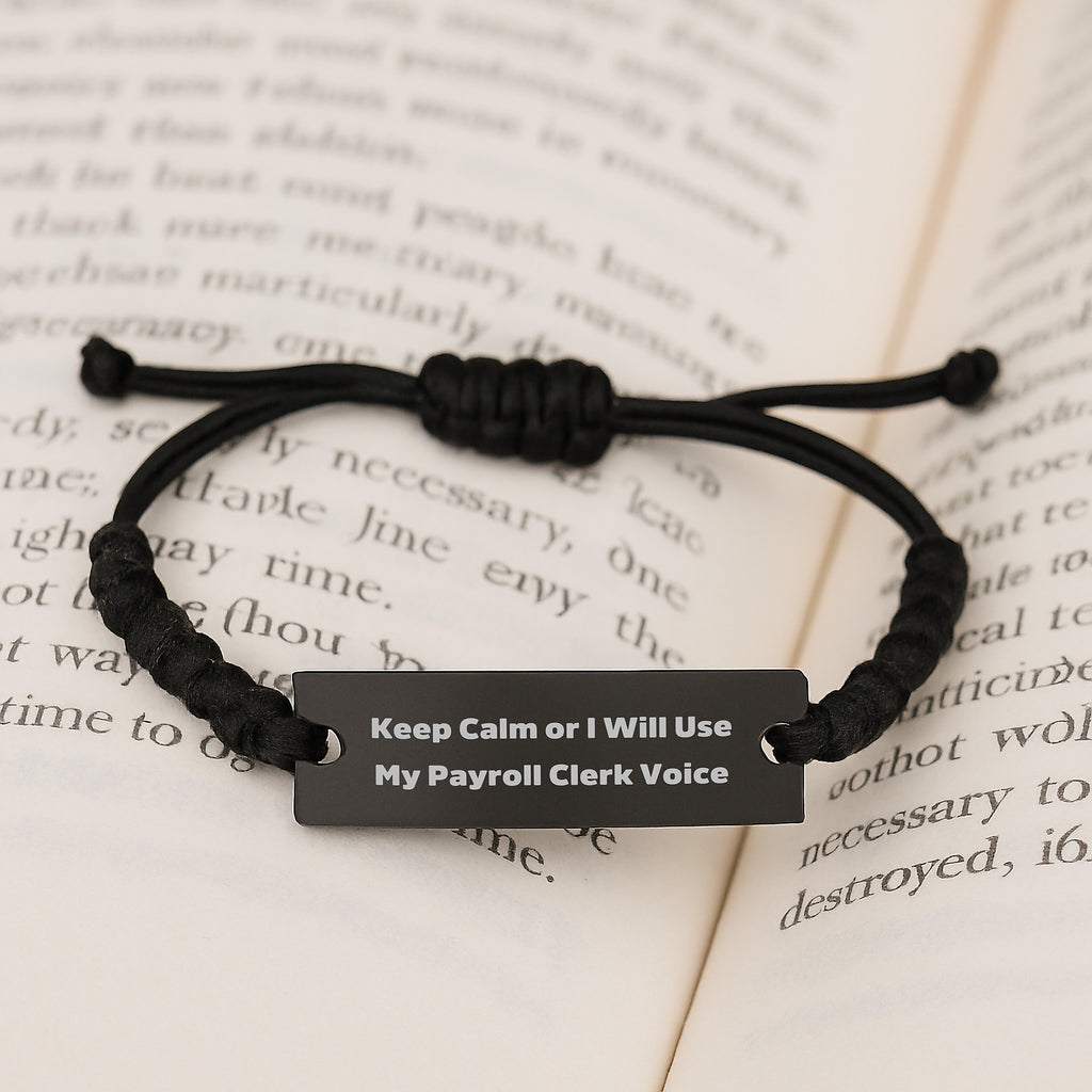 Payroll Clerk Keepsake Rope Bracelet for Him Elegant Birthday Gift - Image 3