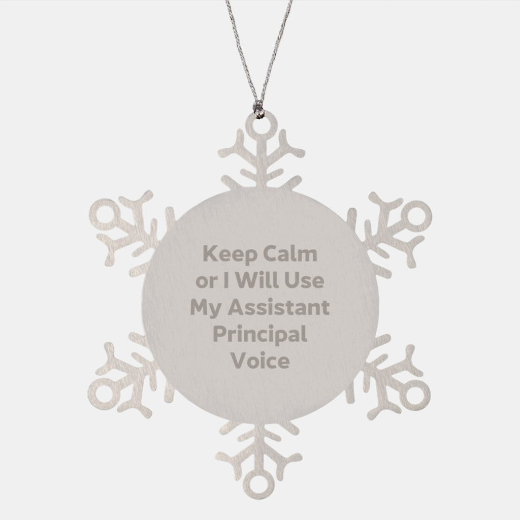 Christmas Gift for Her Assistant Principal Snowflake Ornament Present - Image 1