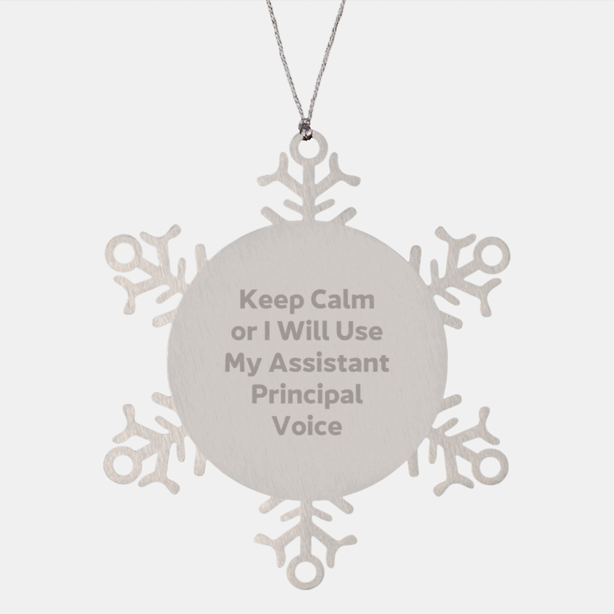 Christmas Gift for Her Assistant Principal Snowflake Ornament Present - Image 1