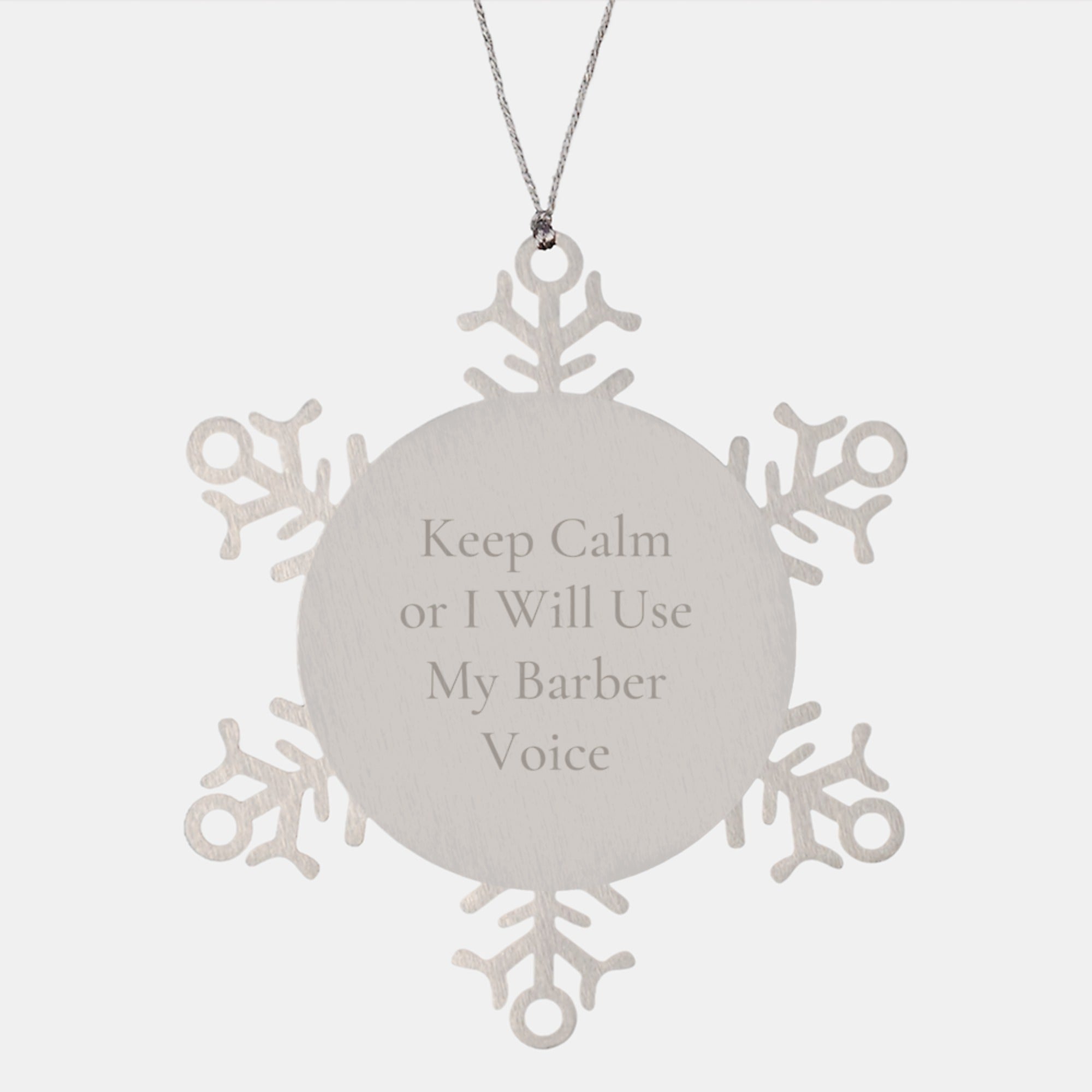 Barber Keepsake Snowflake Ornament Christmas Gift for Him - Image 1