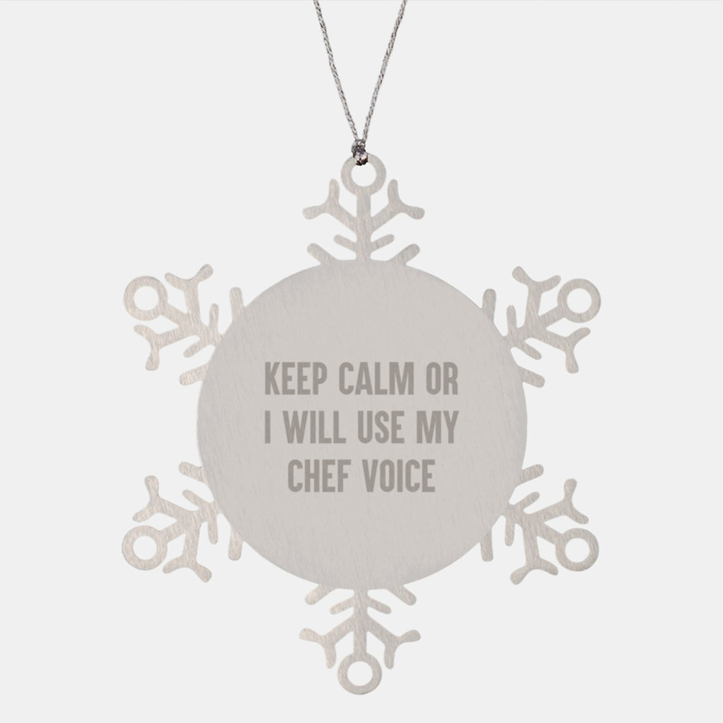 Chef Humor Keep Calm Novelty Festive Christmas Ornament for Friends Gift - Image 1