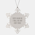 Chef Humor Keep Calm Novelty Festive Christmas Ornament for Friends Gift - Image 1
