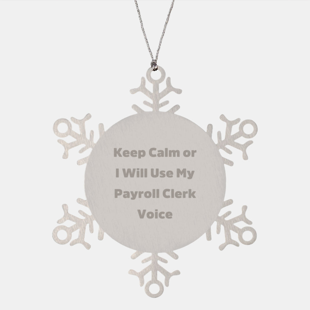 Christmas Gift for Her Payroll Clerk Snowflake Ornament Present - Image 1