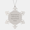 Christmas Gift for Her Payroll Clerk Snowflake Ornament Present - Image 1