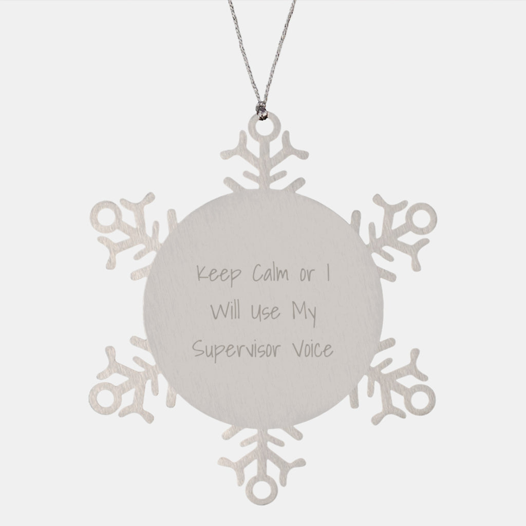 Supervisor Keepsake Christmas Ornament for Him Gift – Stainless Steel - Image 1