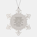 Forester Gifts, Funny Snowflake Ornaments, Christmas Unique Gifts from Men Friends for Forester - Image 1