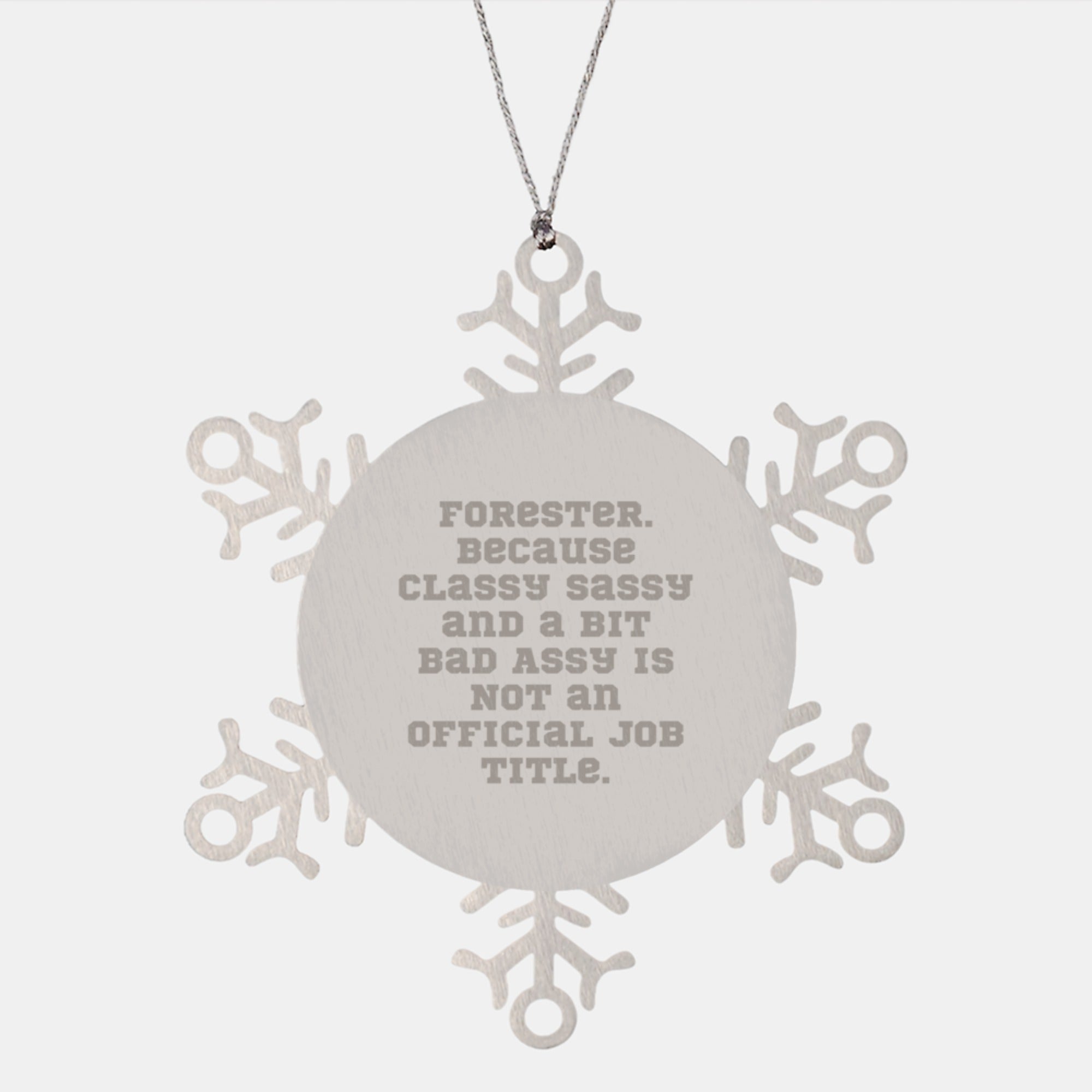 Forester Gifts, Funny Snowflake Ornaments, Christmas Unique Gifts from Men Friends for Forester - Image 1