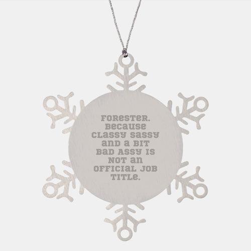 Forester Gifts, Funny Snowflake Ornaments, Christmas Unique Gifts from Men Friends for Forester - Image 1