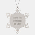 Christmas Gift Snowflake Ornament for Mom – I Have The Best Big Sister - Image 1