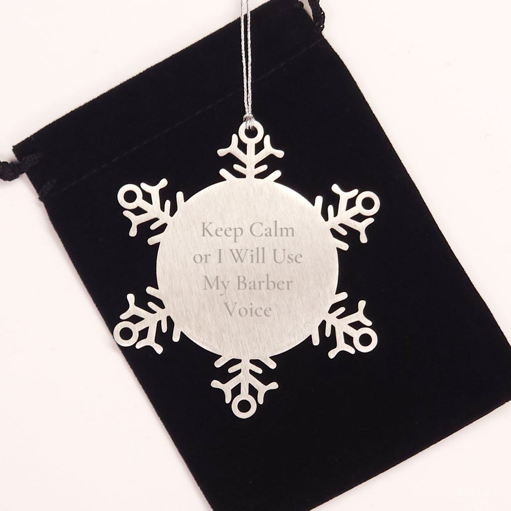 Barber Keepsake Snowflake Ornament Christmas Gift for Him - Image 2
