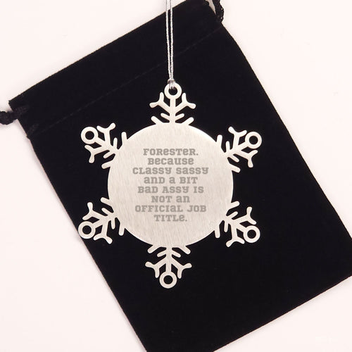 Forester Gifts, Funny Snowflake Ornaments, Christmas Unique Gifts from Men Friends for Forester - Image 2