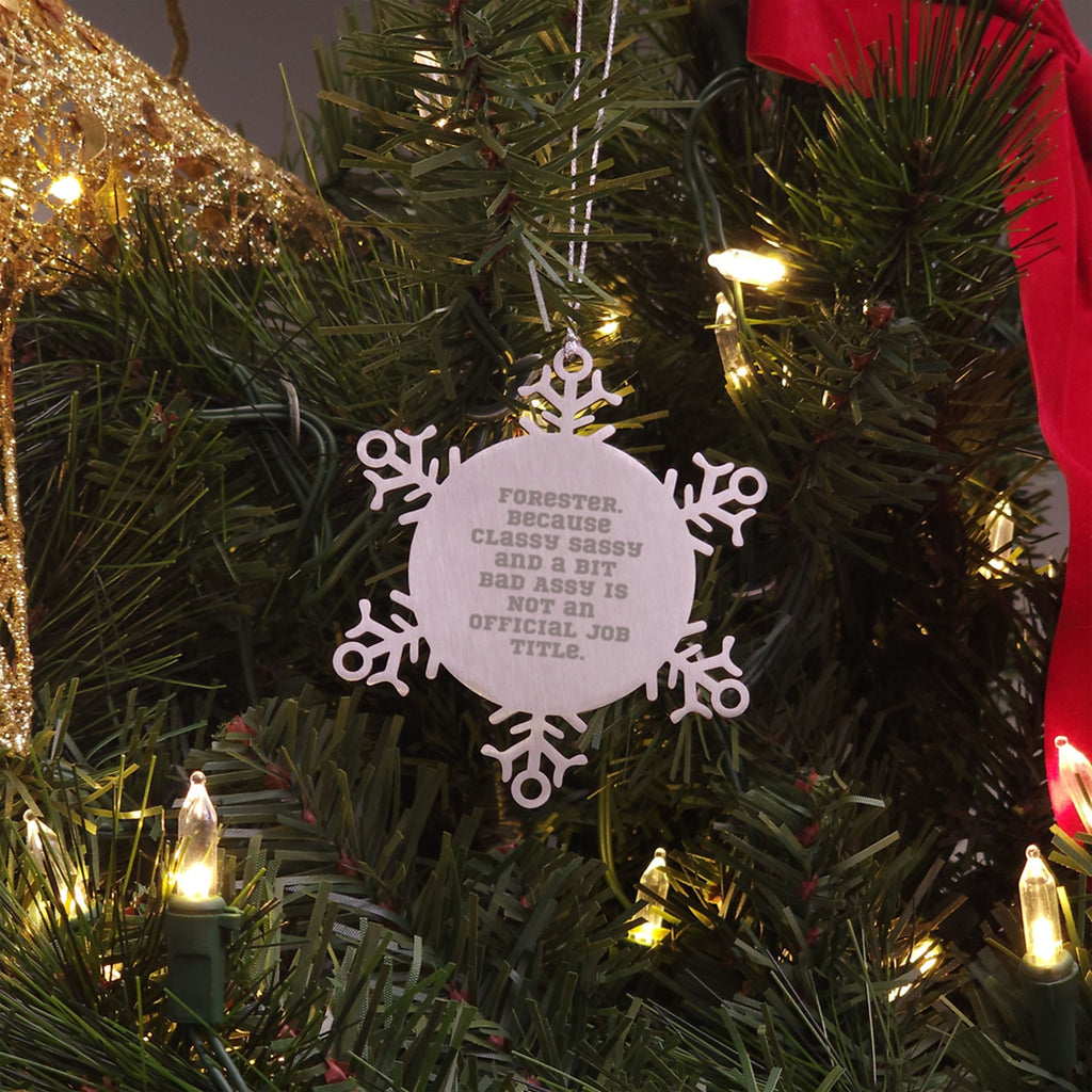 Forester Gifts, Funny Snowflake Ornaments, Christmas Unique Gifts from Men Friends for Forester - Image 3