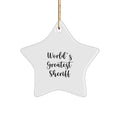 Sheriff Keepsake Ornament for Him World's Greatest Christmas Gift - Image 1