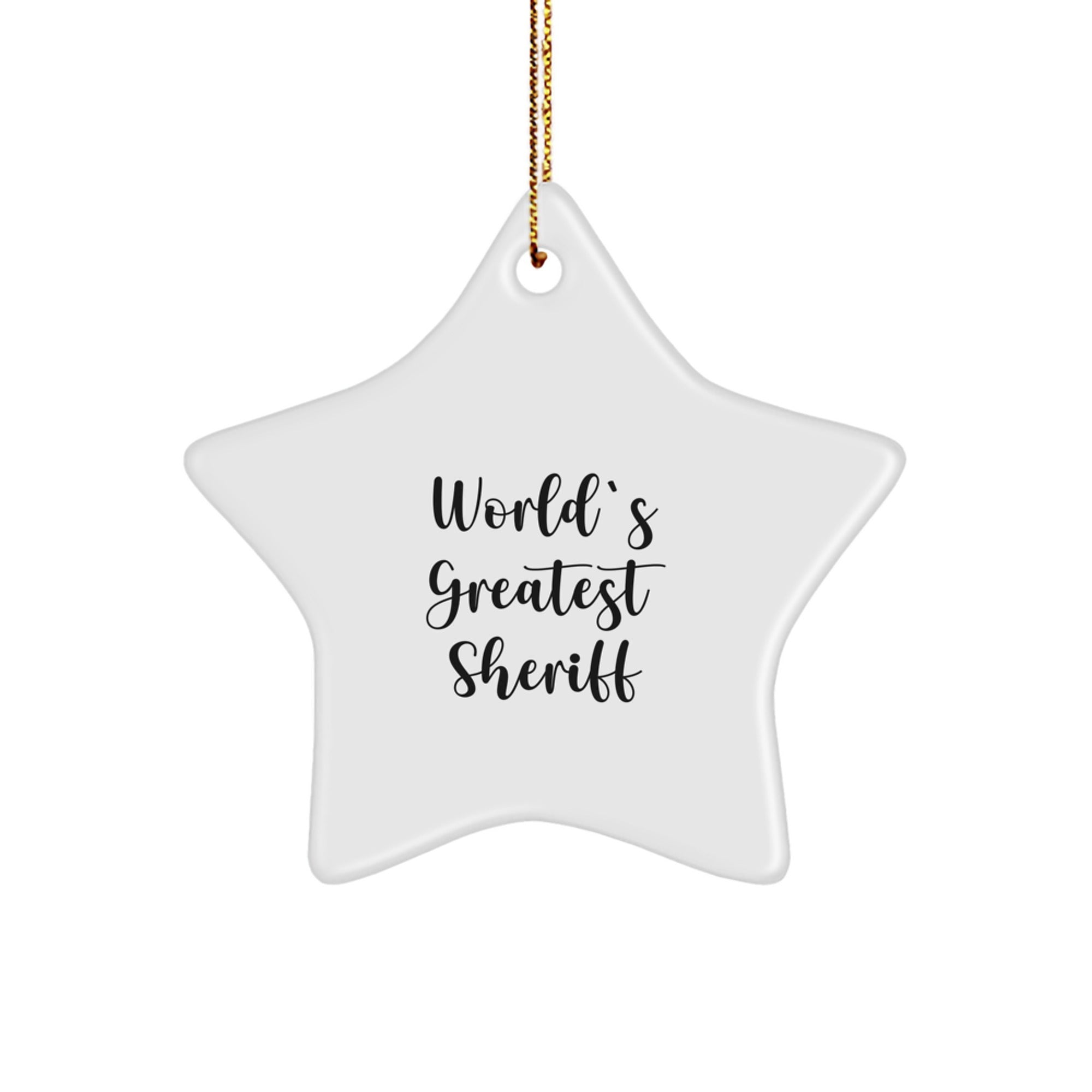 Sheriff Keepsake Ornament for Him World's Greatest Christmas Gift - Image 1