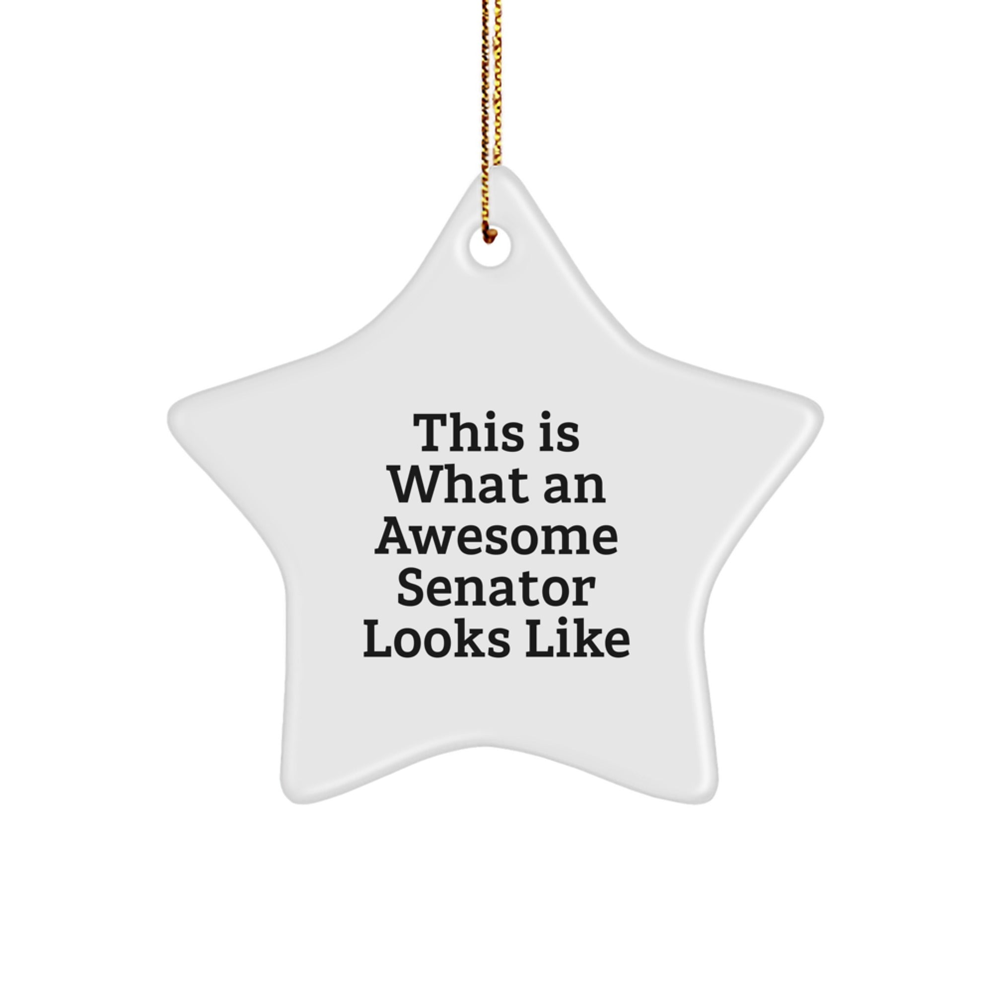 Senator Star Ornament Awesome for Her Present Christmas Gift - Image 1