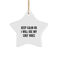 Bold Chef Novelty Christmas Ornament for Friends Gift - Image 1