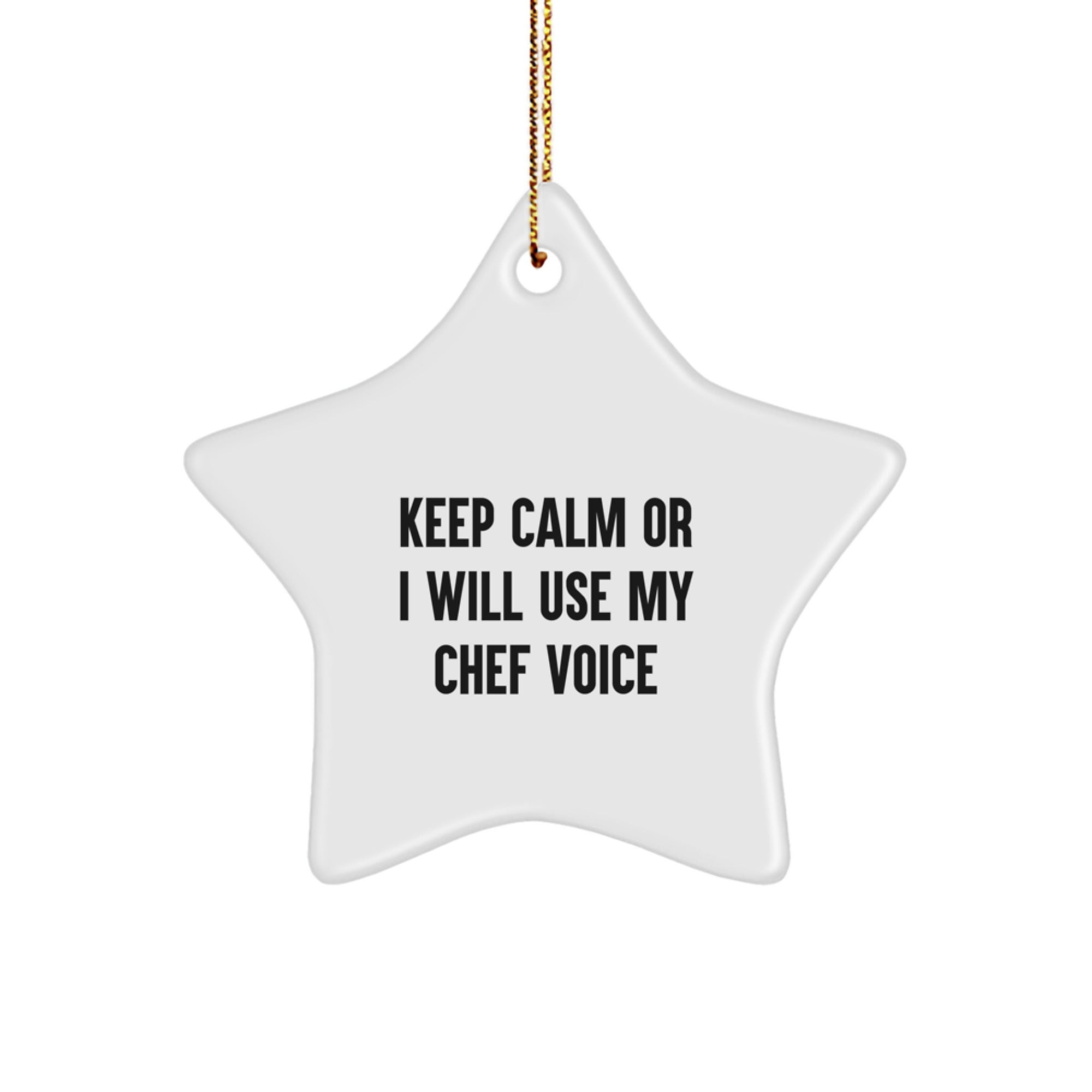 Bold Chef Novelty Christmas Ornament for Friends Gift - Image 1