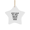 Priest Star Ornament Present for Her Christmas Gift Holiday Keepsake - Image 1