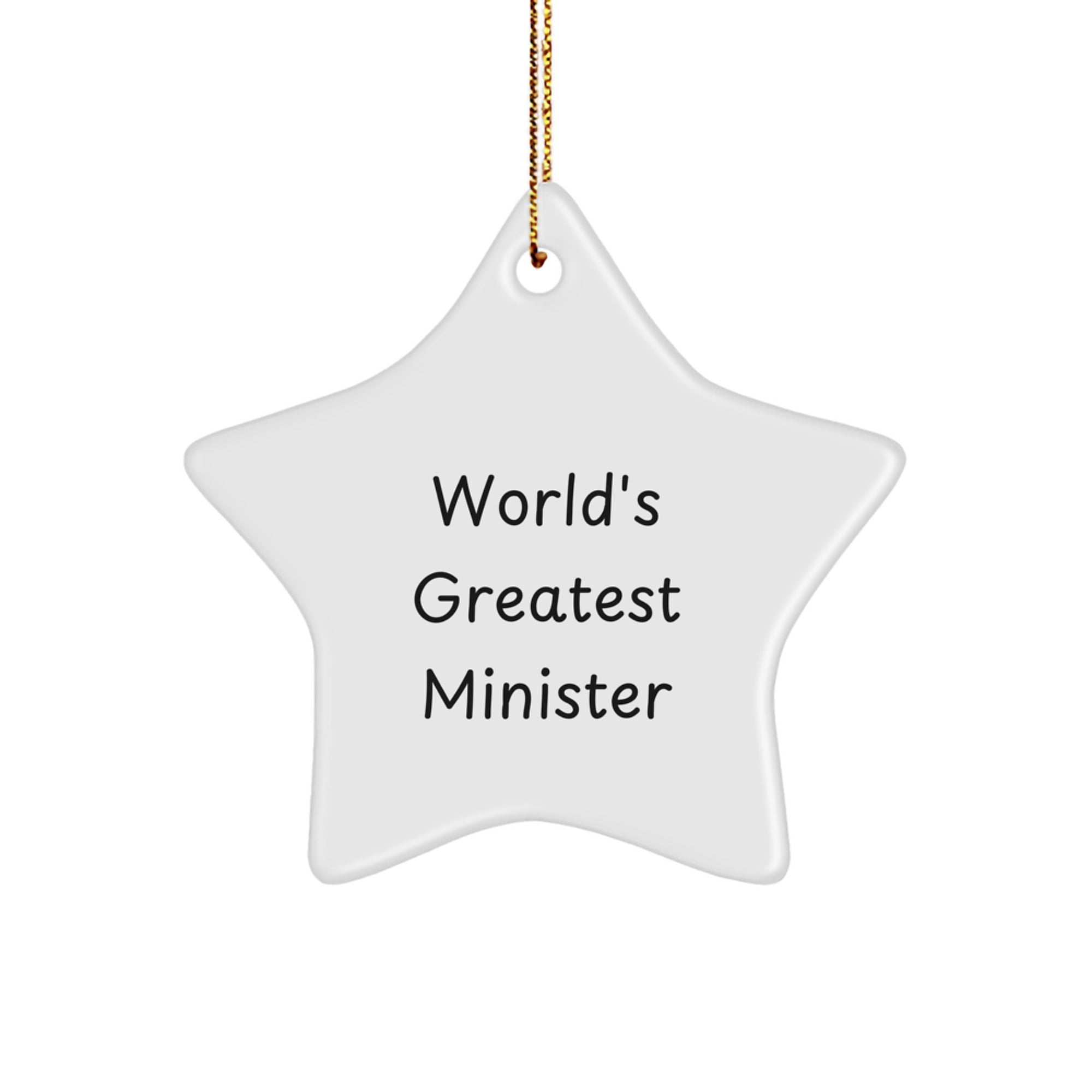Christmas Gift for Her Present Minister Star Ornament Keepsake - Image 1