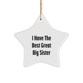 Christmas Gift for Mom Big Sister Star Ornament Present - Image 1
