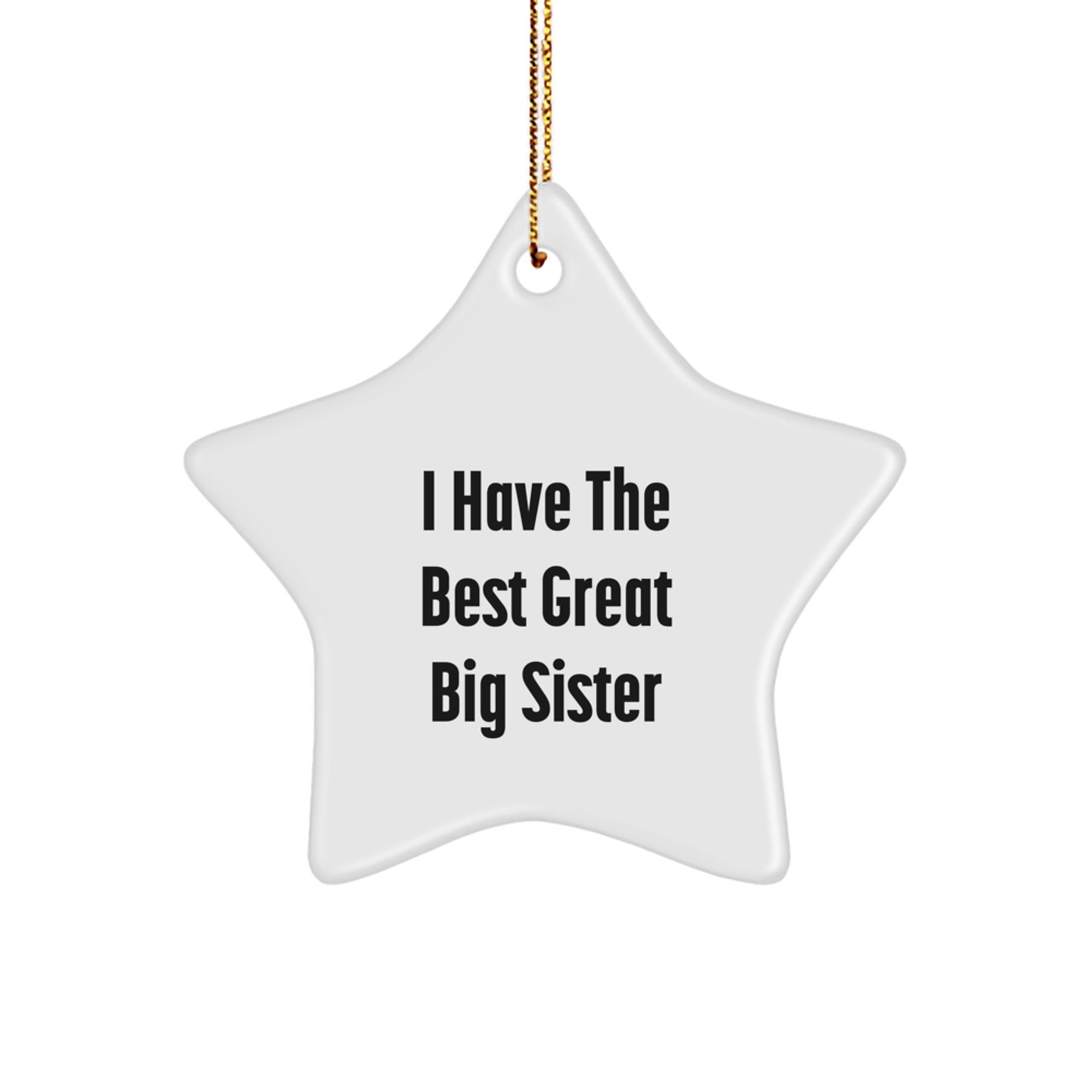 Christmas Gift for Mom Big Sister Star Ornament Present - Image 1